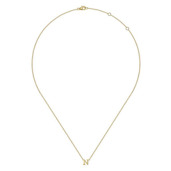 14K Yellow Gold N Initial Necklace Serial #S2216894
Size 17.5
