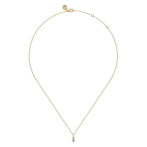 14K Yellow Gold Diamond Bujukan Pendant Necklace