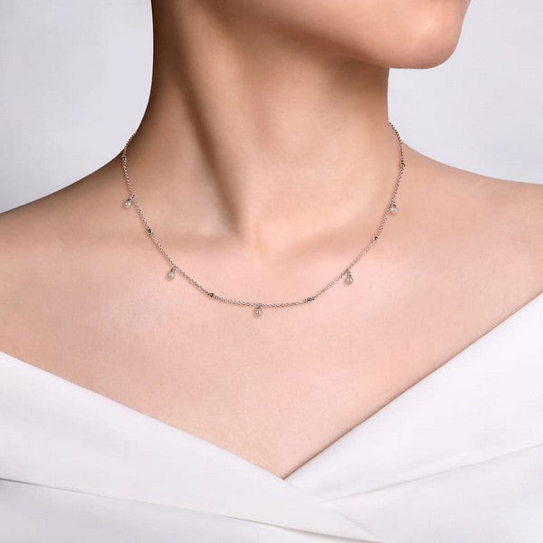 925 Sterling Silver Pearl Drop Necklace