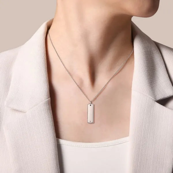 Lady's White Silver Bujukan Diamond Necklace