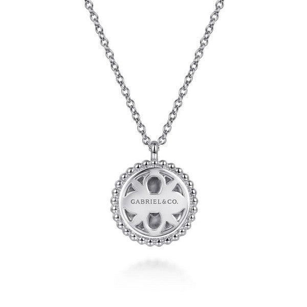 14K Yellow Gold & 925 Sterling Silver Bujukan Heart Medallion Pendant Necklace