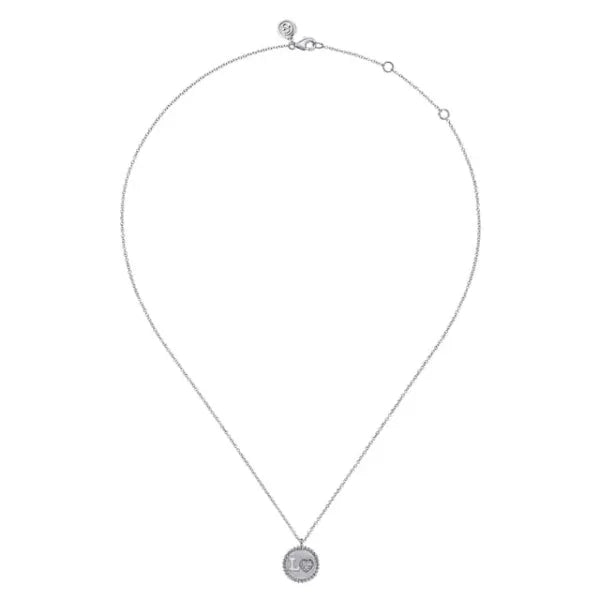 925 Sterling Silver Diamond Bujukan LOVE Medallion Pendant Necklace