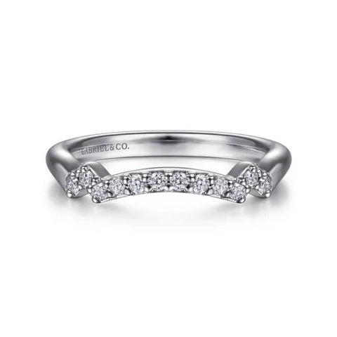 14K White Gold Matching Wedding Band