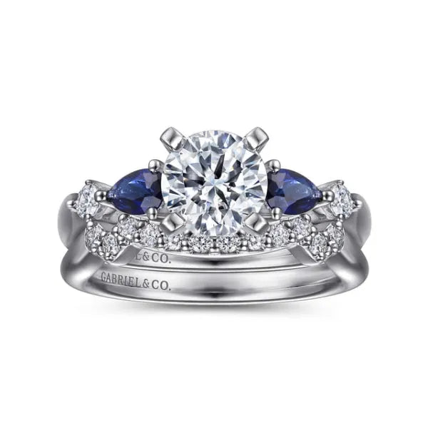14K White Gold Matching Wedding Band
