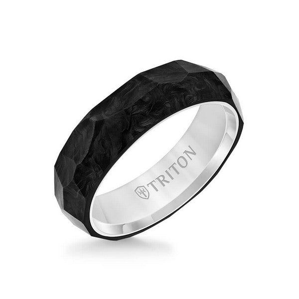 6.5MM Titanium & Forged Carbon Ring
