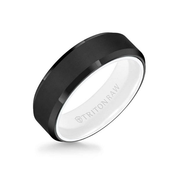 7MM Tungsten RawBlack DLC Ring