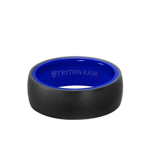 8MM Tungsten Raw Black DLC Ring
