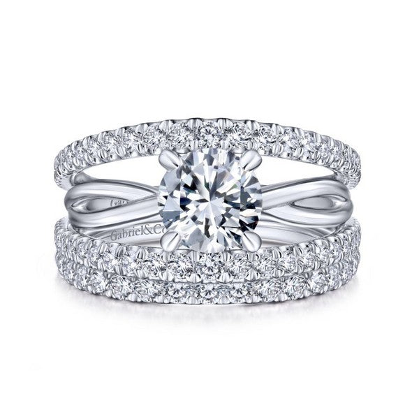 Lady's White Polished 14 Karat Engagement Ring